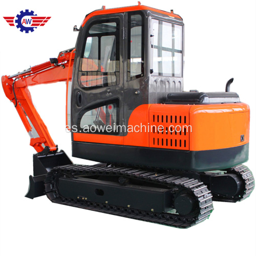 China Mini excavadora 3t excavadora pequeña excavadora de 3,5 toneladas con oruga de goma